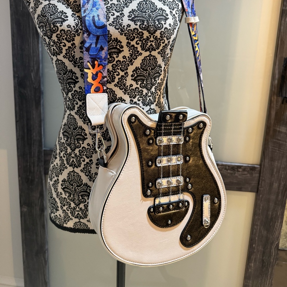 Guitar-Shaped Crossbody Bag